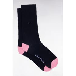 Chaussettes en coton mélangé à renforts roses