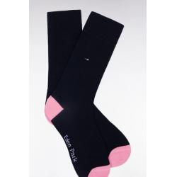 Chaussettes en coton mélangé à renforts roses