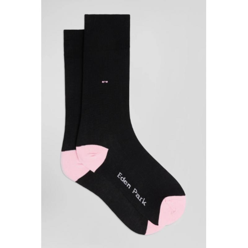 Chaussettes en coton mélangé à renforts roses