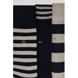 Lot de trois paires de chaussettes rayées