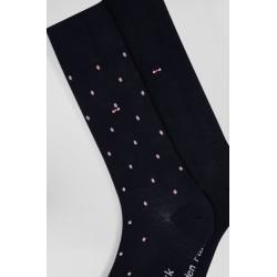 Lot de deux paires de chaussettes en coton stretch mélangé marine