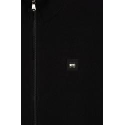 Cardigan en coton noir à intérieur de manches contrasté