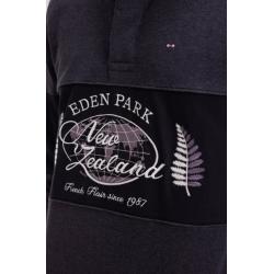 Maillot à manches longues noir et gris broderie Nouvelle Zélande