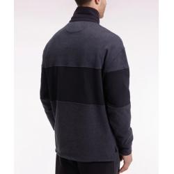 Maillot à manches longues noir et gris broderie Nouvelle Zélande