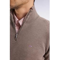 Pull col camionneur en coton nid d'abeille