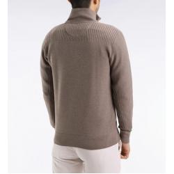 Pull col camionneur en coton nid d'abeille