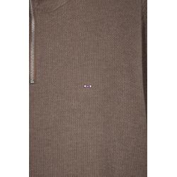 Pull col camionneur en coton nid d'abeille
