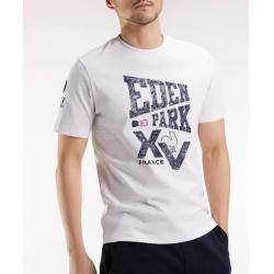 T-shirt à manches courtes blanc sérigraphie XV de France