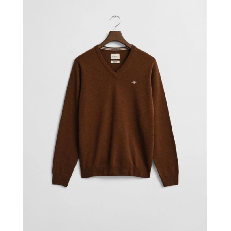 Pull col V en laine d'agneau ultrafine