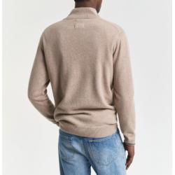 Pull à demi-zip en laine d'agneau ultra-fine