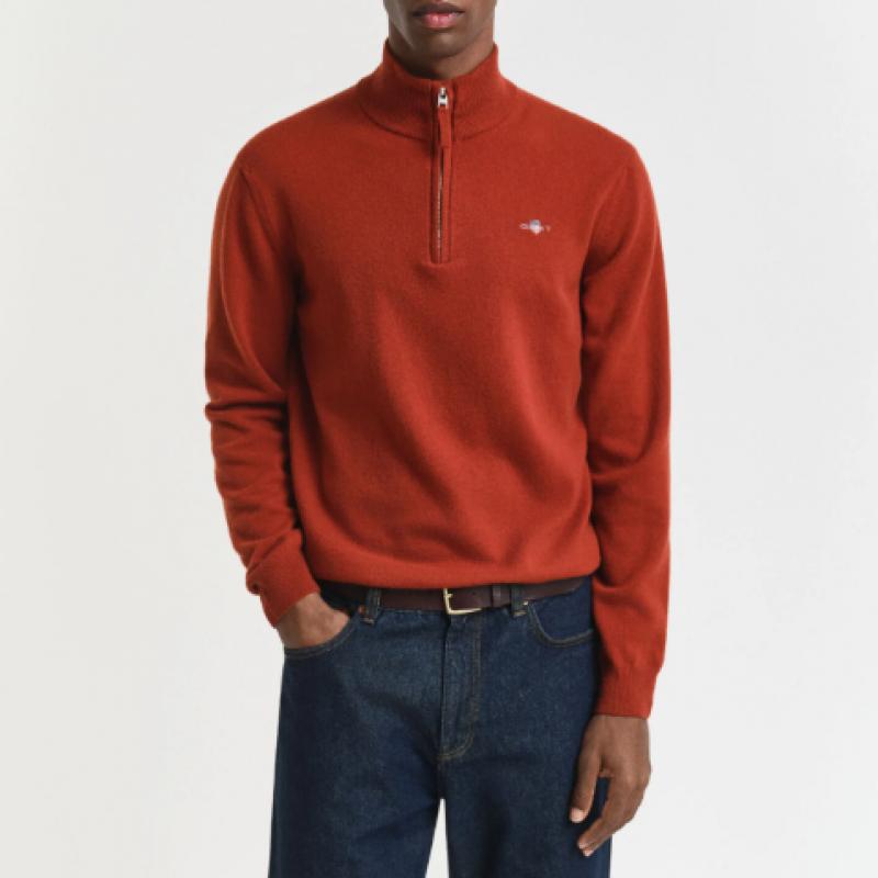 Pull à demi-zip en laine d'agneau ultra-fine Pull à demi-zip en laine d'agneau ultra-fine