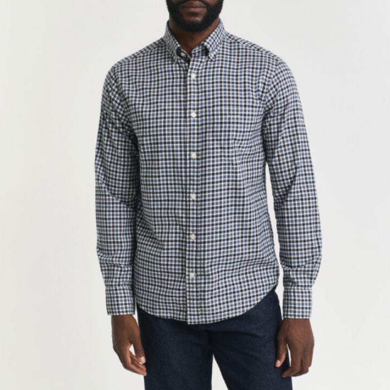 Chemise coupe regular en sergé vichy