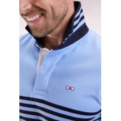 Maillot à manches longues en jersey épais ciel rayé coupe droite
