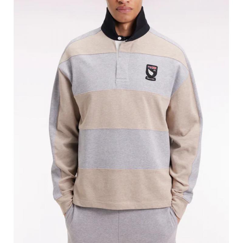 Maillot à manches longues rayé Nouvelle Zélande en jersey de coton épais