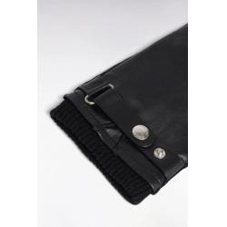 Gants en cuir noirs