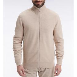 Cardigan en coton nid d'abeille coupe droite