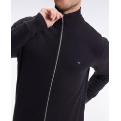 Cardigan en coton nid d'abeille coupe droite