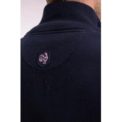 Pull col camionneur XV de France en coton marine