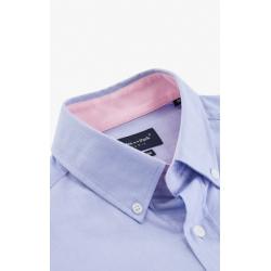 Chemise unie en coton Oxford de qualité