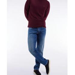 Jean 5 poches en denim stretch bleu coupe Regular