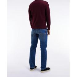 Jean 5 poches en denim stretch bleu coupe Regular