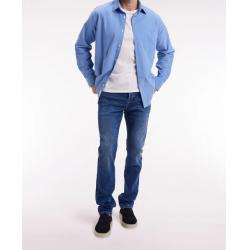 Jean 5 poches en denim stretch bleu coupe Slim