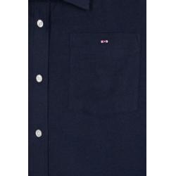 Chemise en popeline de coton marine coupe Relaxed