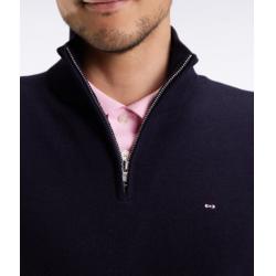 Pull col camionneur en laine et coton
