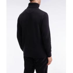 Pull col roulé en laine et coton