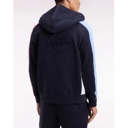 Sweatshirt à capuche zippé en molleton marine