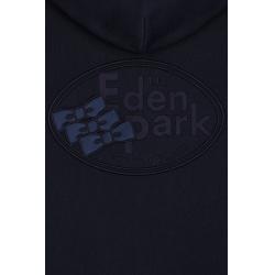 Sweatshirt à capuche zippé en molleton marine