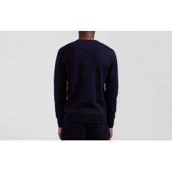 Pull col V en laine et coton coupe Regular