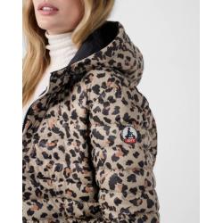 Veste longue réversible Noir/leopard beige Verone print Veste longue réversible Noir/leopard beige Verone print