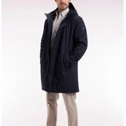 Parka longue en nylon à capuche intégrée