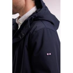 Parka longue en nylon à capuche intégrée