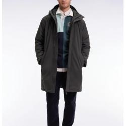 Parka longue en nylon à capuche intégrée