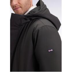 Parka longue en nylon à capuche intégrée