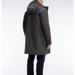 Parka longue en nylon à capuche intégrée