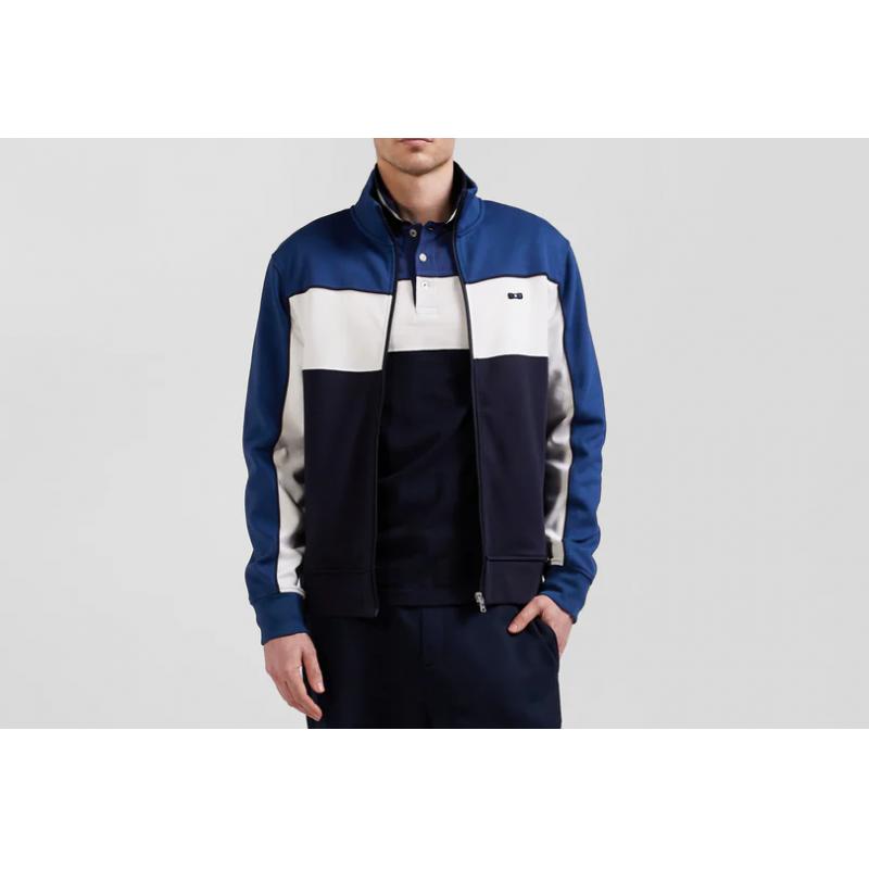 EDEN PARK - Sweatshirt zippé tricolore en coton mélangé coupe Regular