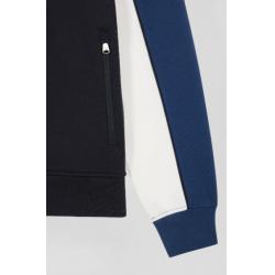 EDEN PARK - Sweatshirt zippé tricolore en coton mélangé coupe Regular