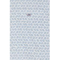 EDEN PARK - Chemise en popeline de coton à microimprimé graphique coupe droite