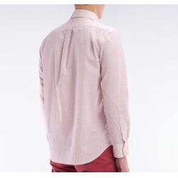 EDEN PARK - Chemise en popeline de coton à microimprimé graphique coupe droite