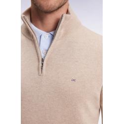 Pull col camionneur en laine et coton