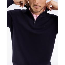 Pull col camionneur en laine et coton