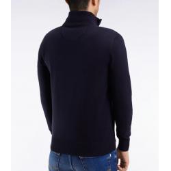 Pull col camionneur en laine et coton