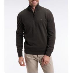 Pull col camionneur en laine et coton