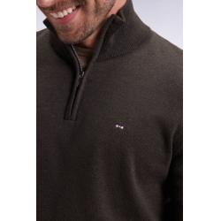 Pull col camionneur en laine et coton