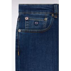 Jean slim bleu en coton extensible - SLIM