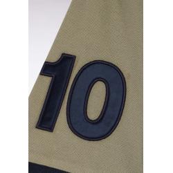 Polo kaki et ciel à manches courtes en coton à cadrans coupe regular