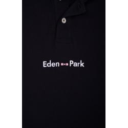 Polo marine à manches courtes en coton broderie Eden Park coupe regular